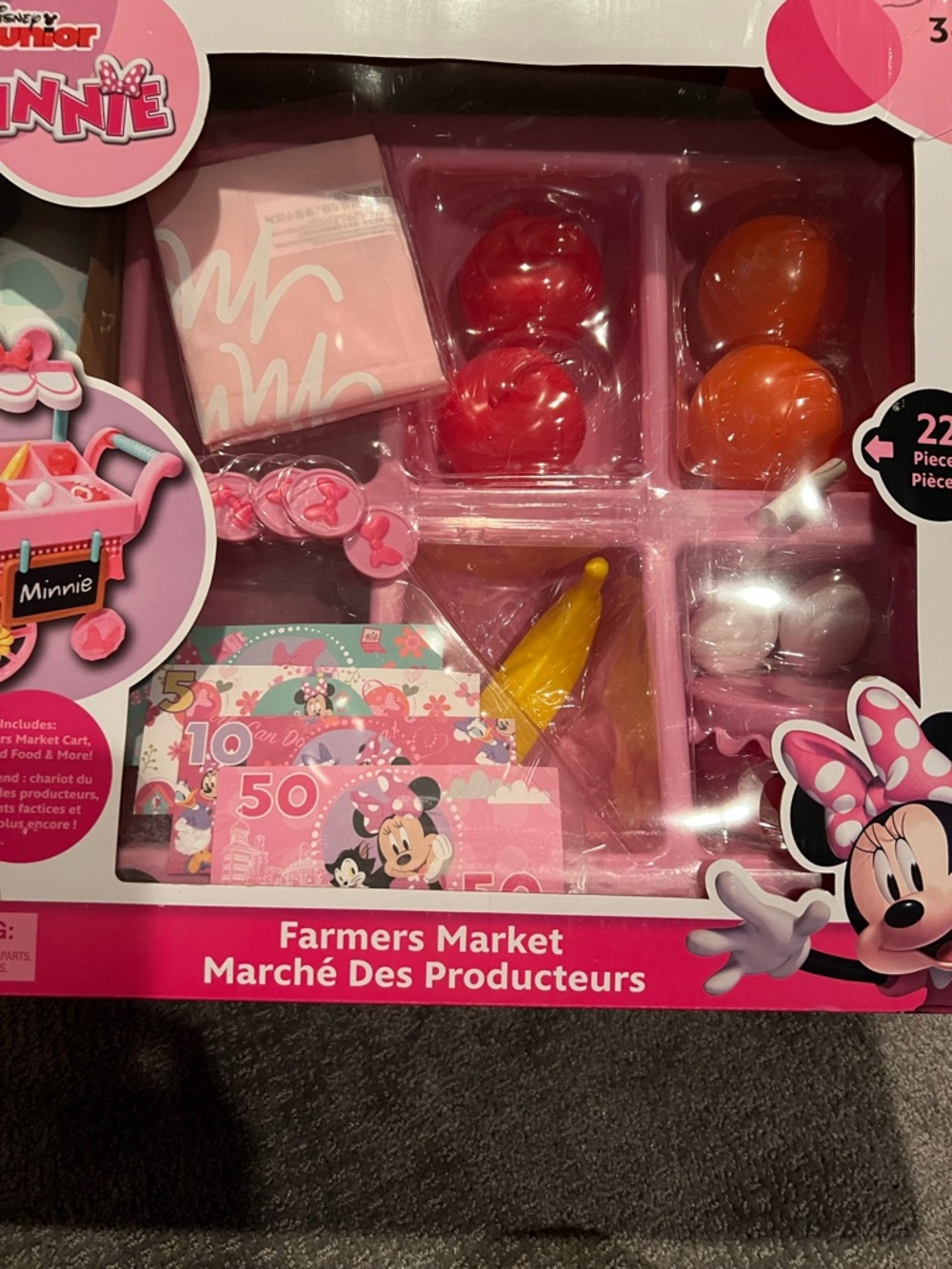 Disney Minnie Farmers Market Play Cart - Pink and Purple
